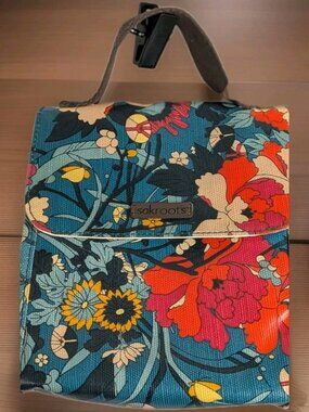 Sakroots Floral Insulated Canvas Coated Flap Lunch Bag Sack Box